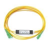 SC APC / UPC Tekli Fiber Optik PLC Splitter 1 * 2 0.9mm Fiber Uzunluğu