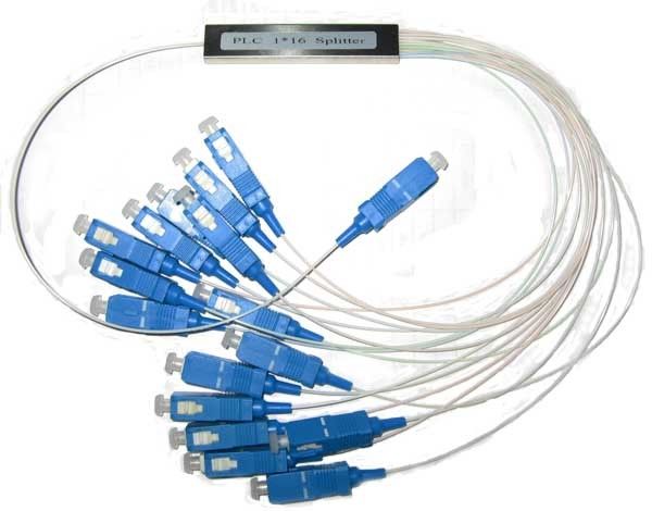 900μM SC APC Konnektörlü Tek Modlu Fiber Optik PLC Dağıtıcı 1x64