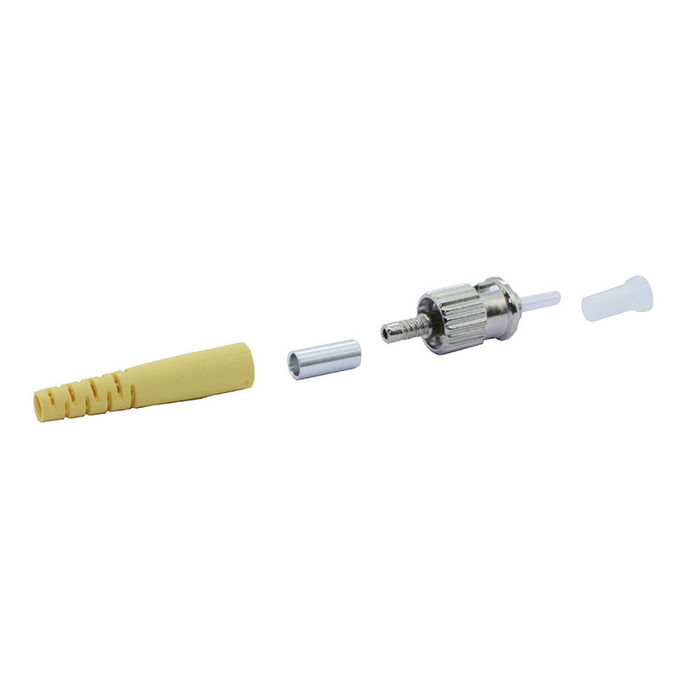 Tek Çekirdekli St / Upc Fiber Optik Konnektörler 2.0mm Sarı Çizme, ROHS IS0 Standardı