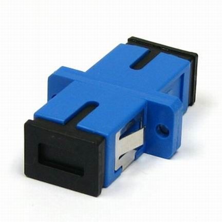 Flanşlı ve Siyah Toz Kapağı ile Tek Mod Simplex Fiber Optik Adaptör SC / UPC