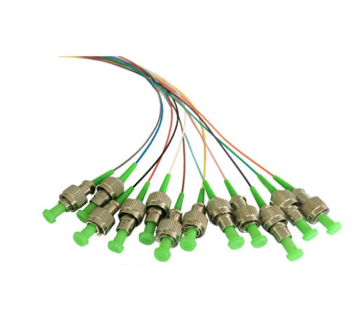 FTTH Sistemi için 12 Çekirdek Tekli Fiber Optik Pigtail FC / APC 2.0mm 1M