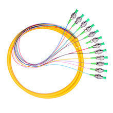 FTTH Sistemi için 12 Çekirdek Tekli Fiber Optik Pigtail FC / APC 2.0mm 1M