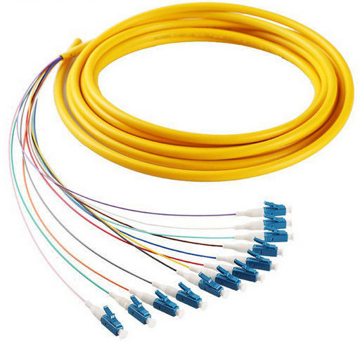 Yüksek Güvenilirlik LC UPC Pigtail Fiber Optik Kablo Sarı LSZH Dış Ceket