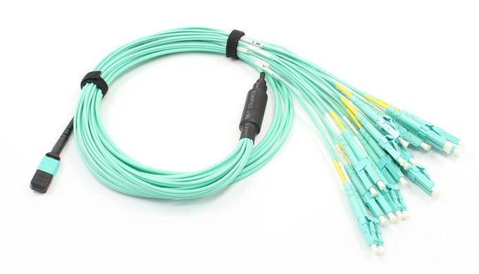 Çok Modlu 12 Fiberli MPO Patch Cord, MTP MPO Fiber Optik Patch Kabloları