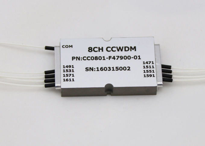 1 x 8 CCWDM Modülü MUX / DEMUX Sistemi Için Kompakt Boyut LC / UPC Bağlayıcı Tipi
