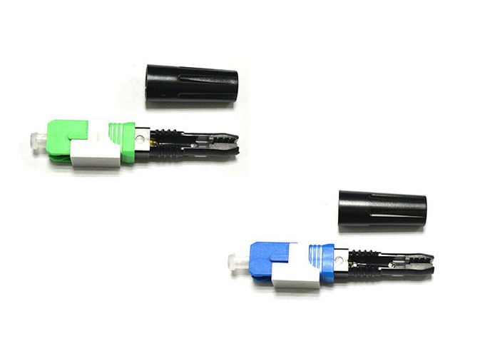FTTH Bırak Kabloları İçin Kapaklı / Vidalı Fiber Optik Hızlı Bağlantı Yeşil 55mm