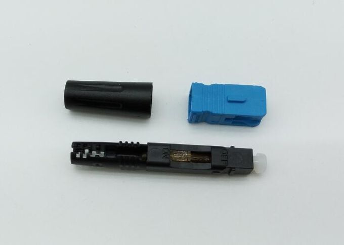50mm Ön - Cilalı Fiber Optik Hızlı Konektör Mavi Tek Modlu Fiber Konnektörler