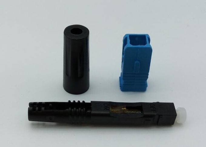 50mm Ön - Cilalı Fiber Optik Hızlı Konektör Mavi Tek Modlu Fiber Konnektörler