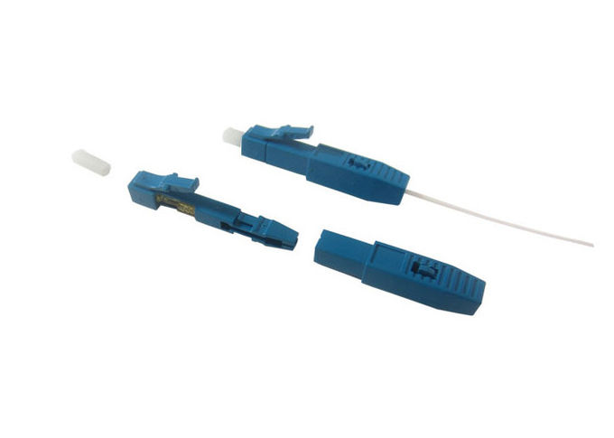 LC UPC Fiber Optik Hızlı Bağlantı Öncesi - 0.9mm Sıkı Tampon Kablo İçin Gömülü Mavi