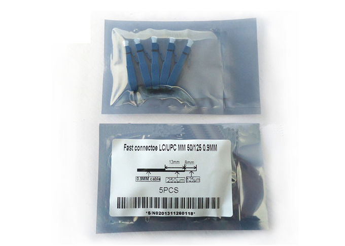 LC UPC Fiber Optik Hızlı Bağlantı Öncesi - 0.9mm Sıkı Tampon Kablo İçin Gömülü Mavi