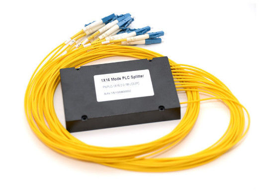 Çin Lc / Upc Fiber Optik PLC Dağıtıcı 1 X 16 PVC Kılıf 1260 - 1650nm Dalga Boyu Tedarikçi