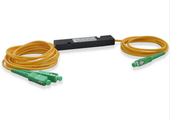 Çin Tek Modlu Fiber Optik PLC Splitter 1 * 2 0.9mm Fiber Uzunluğu Düşük Ekleme Kaybı Tedarikçi