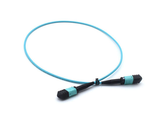 FTTH Telekom MPO Simpleks Patch Kablosu, Mavi 8 Çekirdek / 12 Çekirdekli Fiber Optik Kablo APC Parlatma Tedarikçi