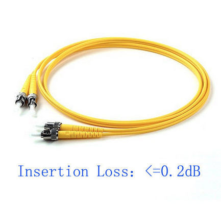 3.0mm 5Mtrs LSZH Dubleks Yama Kablosu, Düşük Ekleme Kaybı 10g Tek Modlu Fiber Yama Kablosu Tedarikçi
