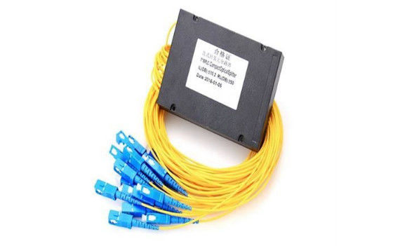 1/16 Yönlü FTTH Optik Kablo Ayırıcı, Optik Kablo Ayırıcı ABS Kutu Paket Test Cihazları için Tedarikçi