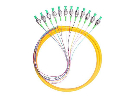 FTTH Sistemi için 12 Çekirdek Tek Modlu Pigtail Fiber Optik Kablo FC / APC 2.0mm 1M Tedarikçi