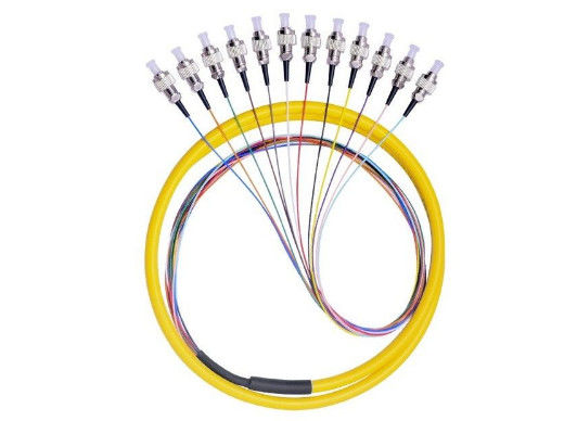 12 Çekirdekli FC / UPC Fiber Optik Pigtail LSZH Kablo ile 12 Renkli Fan Çıkışı Tedarikçi
